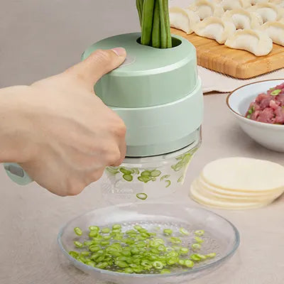 Cortador de verduras eléctrico 4 en 1