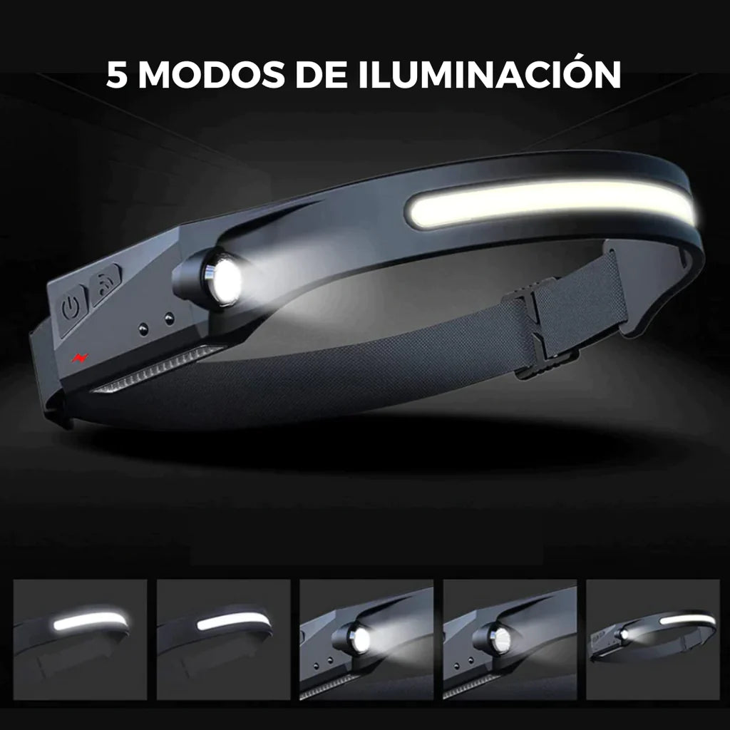 LINTERNA FRONTAL HEADPRO® - SENSOR MANOS LIBRES