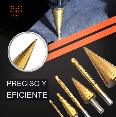 SET DE 3 BROCAS ENCALONADAS+ WINCHA LASER