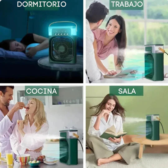 VENTILADOR PORTÁTIL CON HUMIDIFICADOR