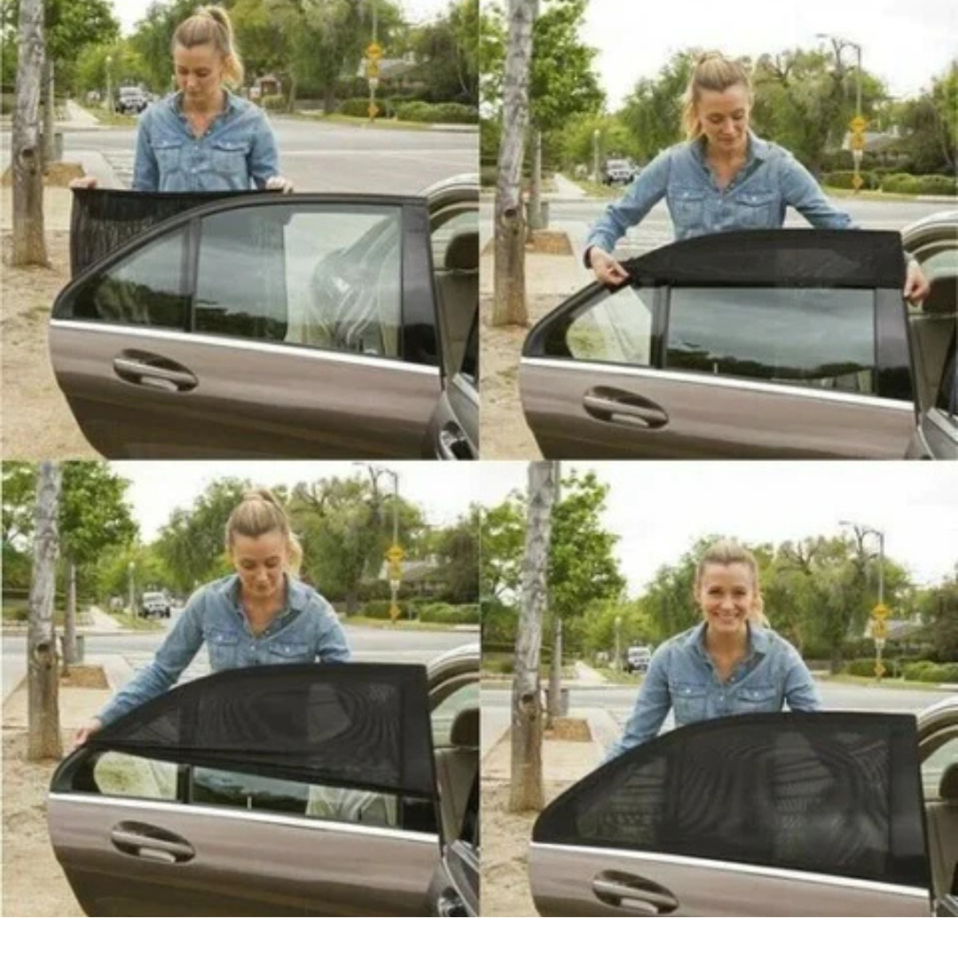 Set de 4 Tapasoles de Malla para Ventana de Auto - Protección Solar