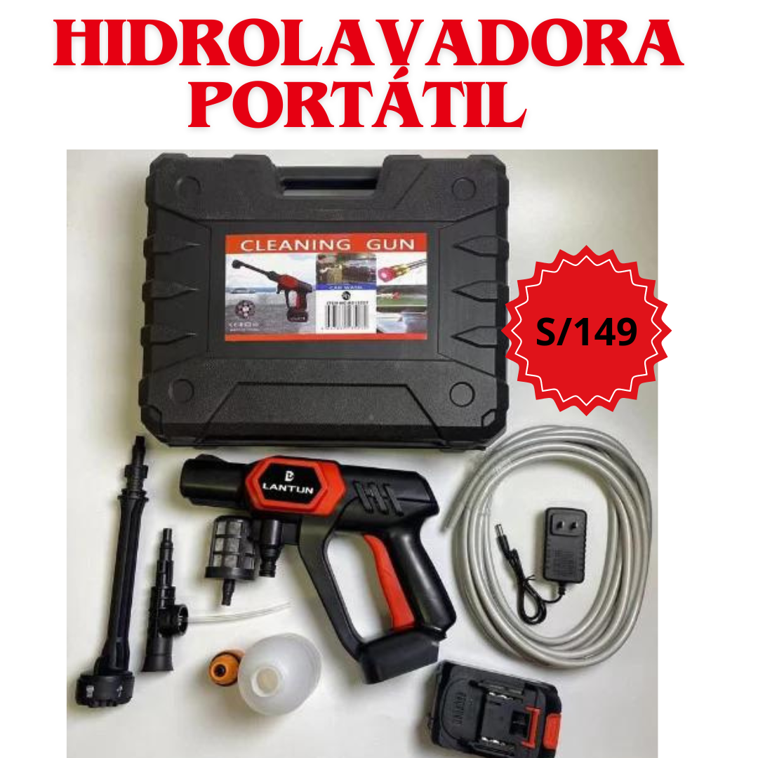HIDROLAVADORA PORTATIL INALAMBRICA DE ALTA PRESION