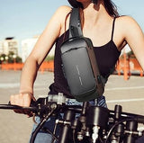 MORRAL ANTIRROBO DE CUERO IMPERMEABLE Y CON CLAVE DE SEGURIDAD