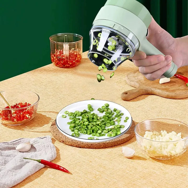 Cortador de verduras eléctrico 4 en 1