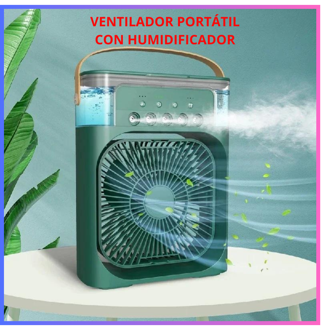 VENTILADOR PORTÁTIL CON HUMIDIFICADOR