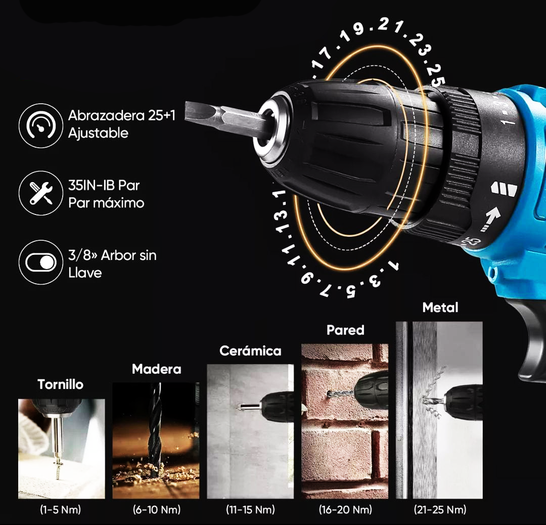 Taladro Percutor Inalámbrico 48V