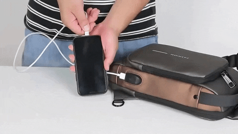 MORRAL ANTIRROBO DE CUERO IMPERMEABLE Y CON CLAVE DE SEGURIDAD
