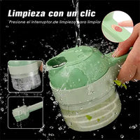 Cortador de verduras eléctrico 4 en 1
