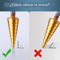 SET DE 3 BROCAS ENCALONADAS+ WINCHA LASER