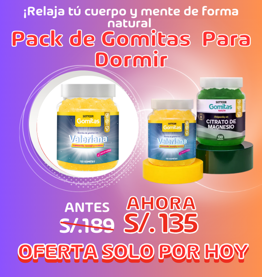 Pack de Gomitas  para dormir