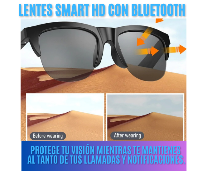 GAFAS INTELIGENTES CON BLUETOOTH  PREMIUN