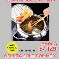 🥇 Olla Freidora Japonesa Premium