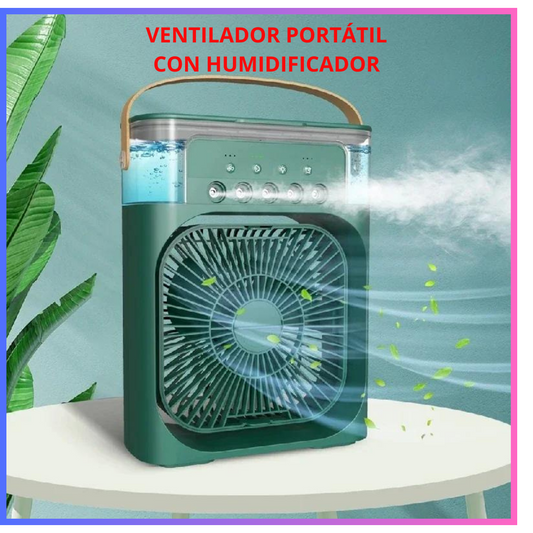 VENTILADOR PORTÁTIL CON HUMIDIFICADOR