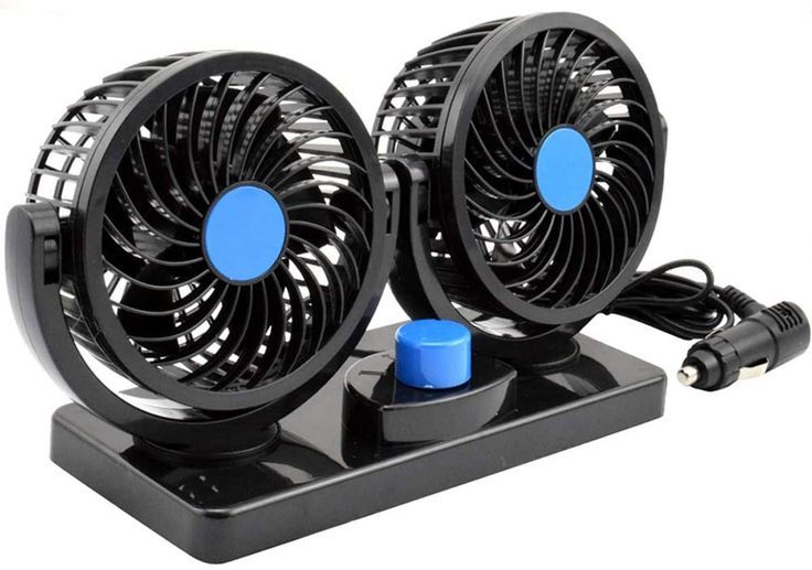 VENTILADOR 2 EN 1 - PARA AUTOS CAMIONETAS CON BASE GIRATORIA