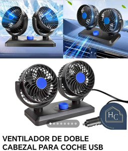 VENTILADOR 2 EN 1 - PARA AUTOS CAMIONETAS CON BASE GIRATORIA