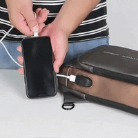 MORRAL ANTIRROBO DE CUERO IMPERMEABLE Y CON CLAVE DE SEGURIDAD